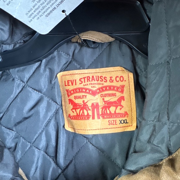 Levi's Potrero Worker Brown Hooded Trucker Jacket Quilted Lined Men's Size XXL - Picture 5 of 8